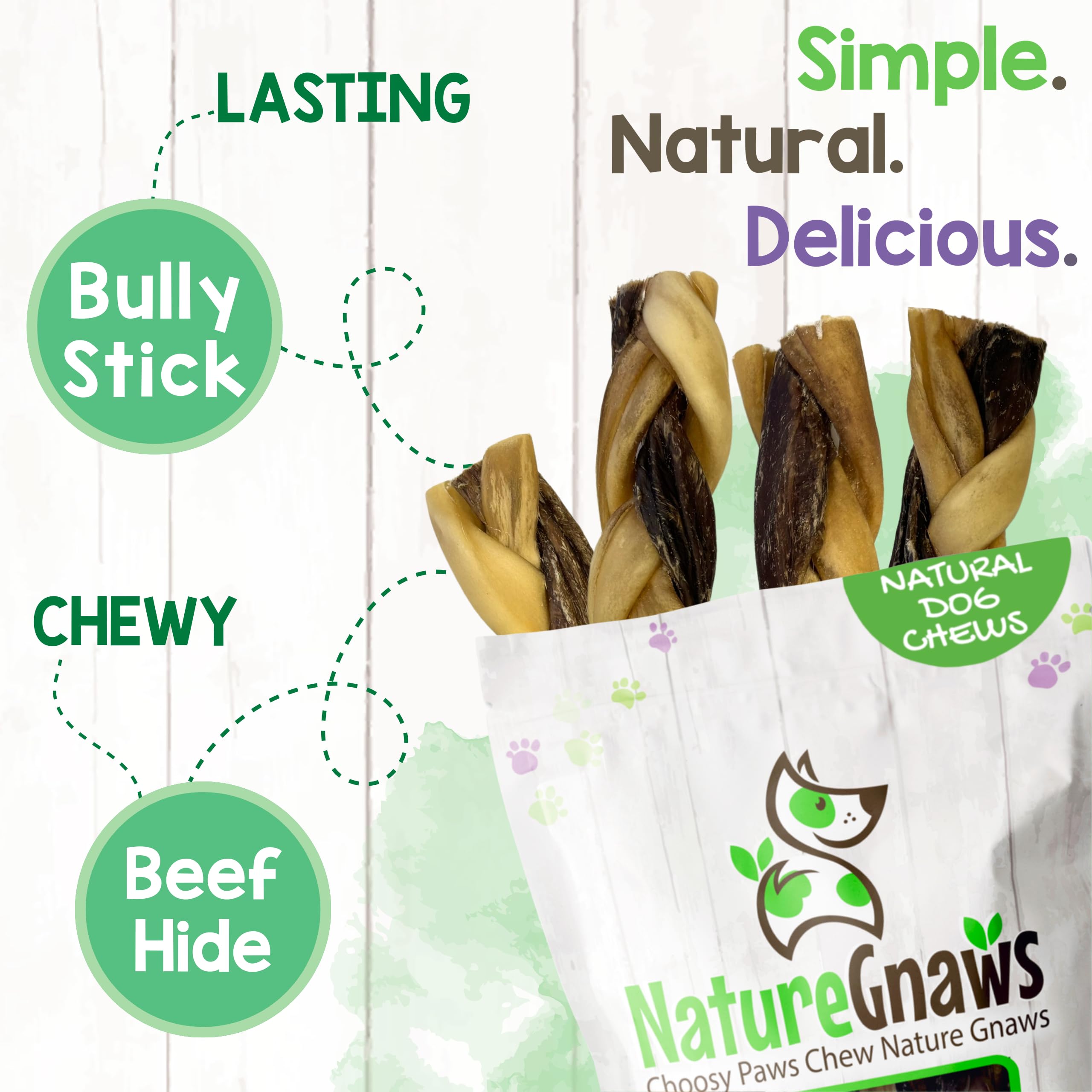 Nature Gnaws small dog use scene with dog enjoying chew
