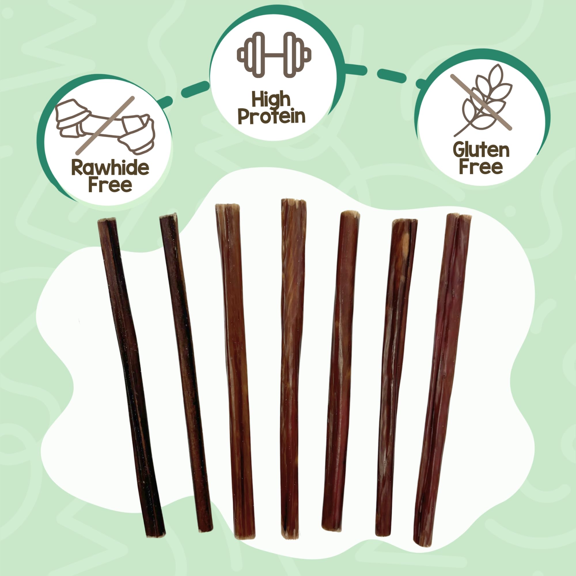 Nature Gnaws bully stick close-up shows durable, long-lasting chew for small dogs