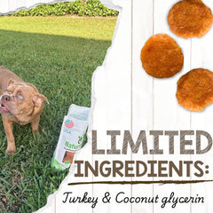 USA-made turkey jerky for dogs, perfect as a training reward