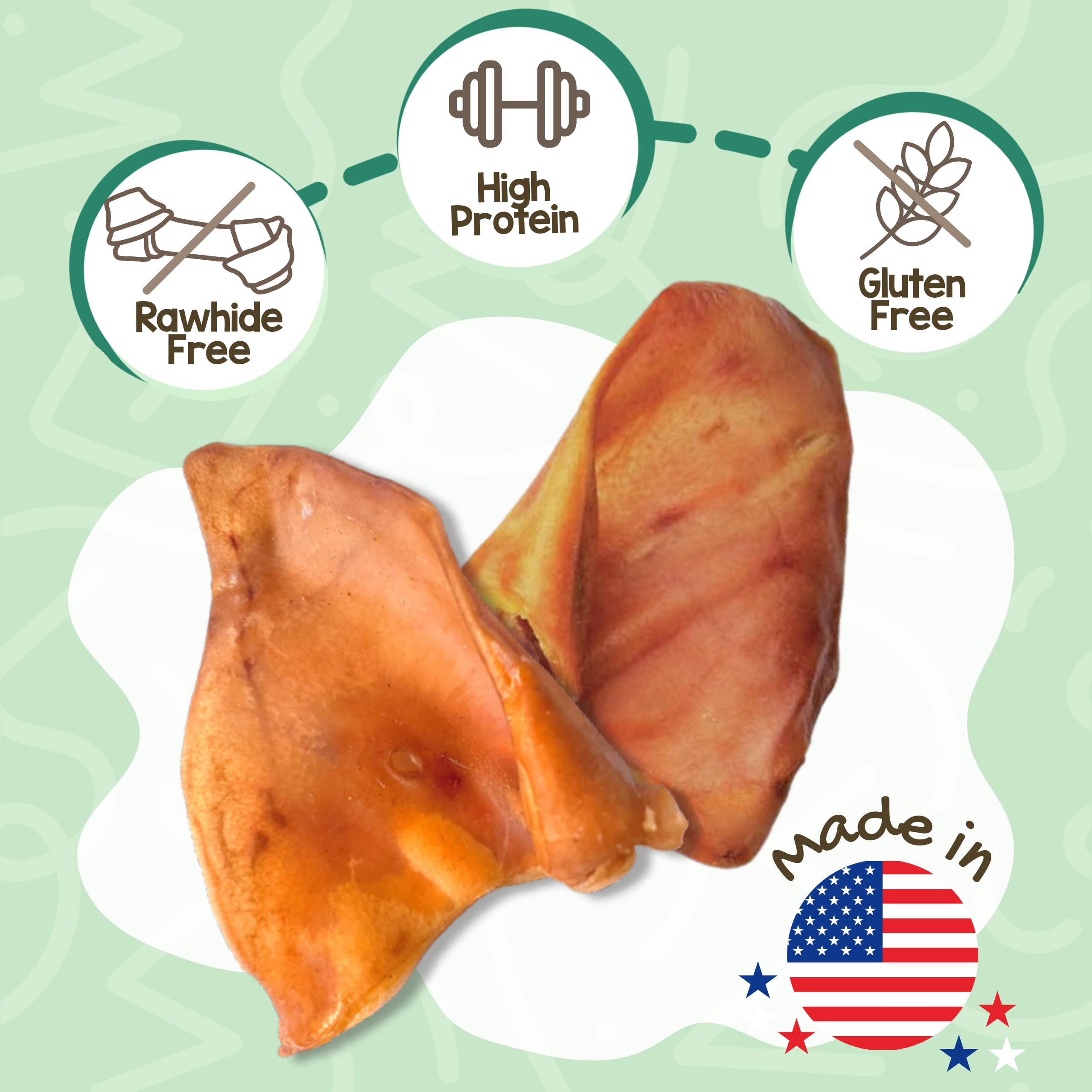 Nature Gnaws USA Pig Ears rawhide-free chew supports safe entertainment.