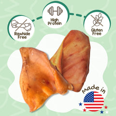 Nature Gnaws USA Pig Ears rawhide-free chew supports safe entertainment.