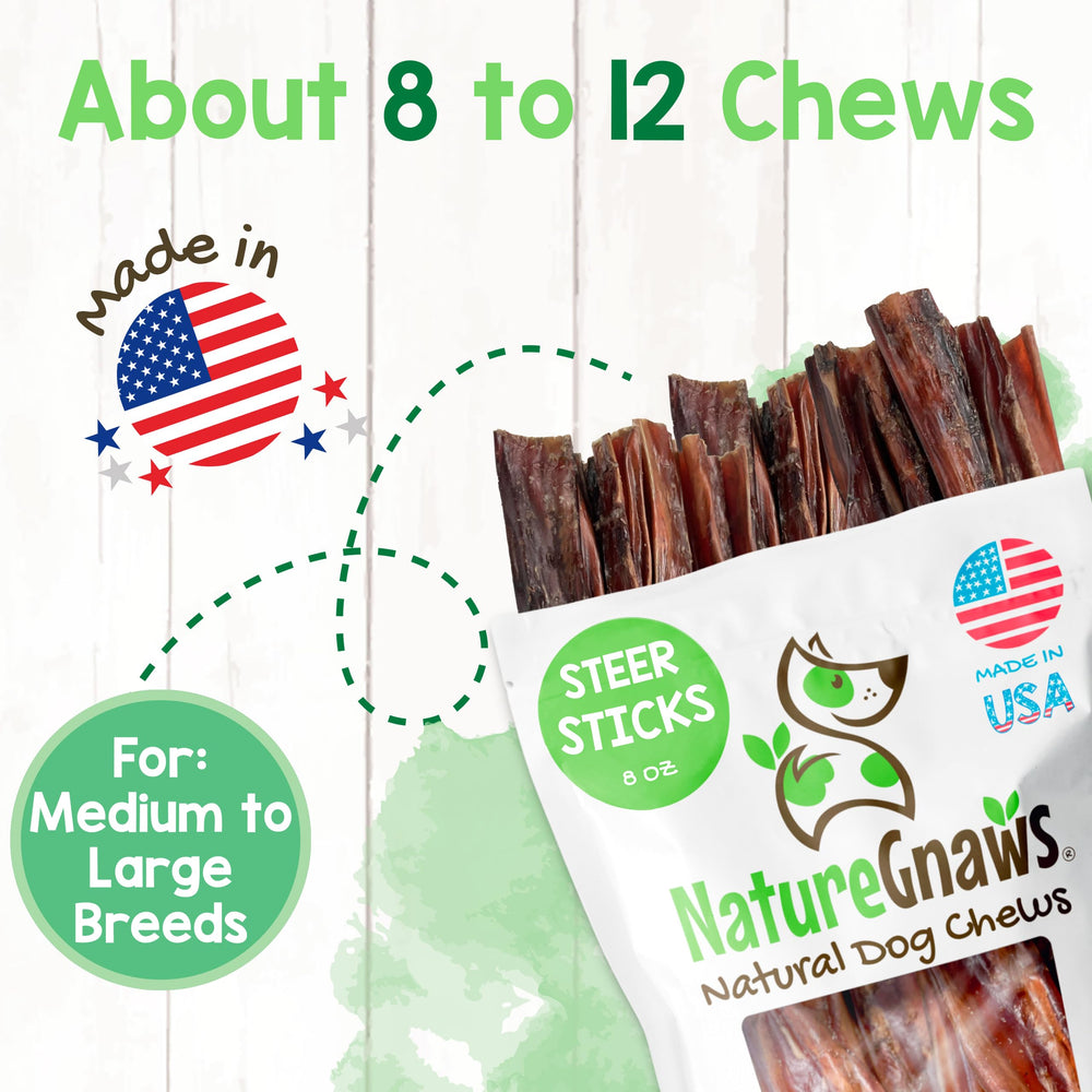 8oz bag image communicates portion size for owners.