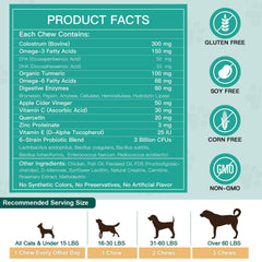 Nature Target Dog Allergy Relief Chews bag open on shelf for easy daily feeding.