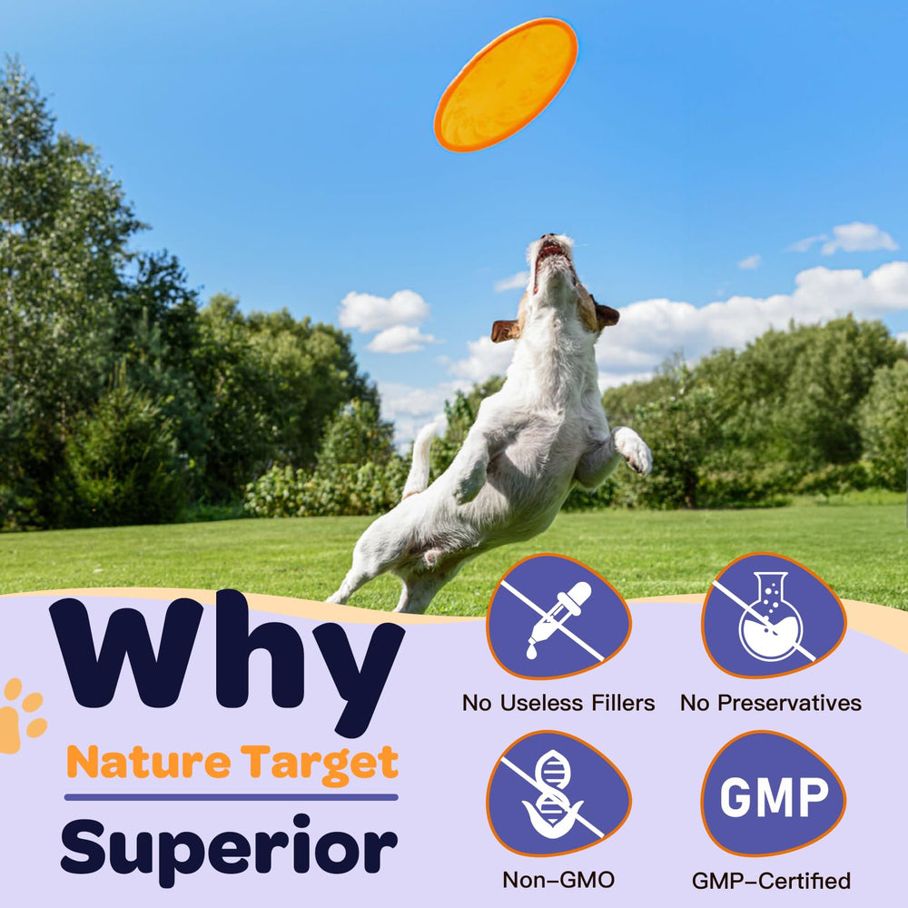 NATURE TARGET powder mixed into meals as a daily topper.
