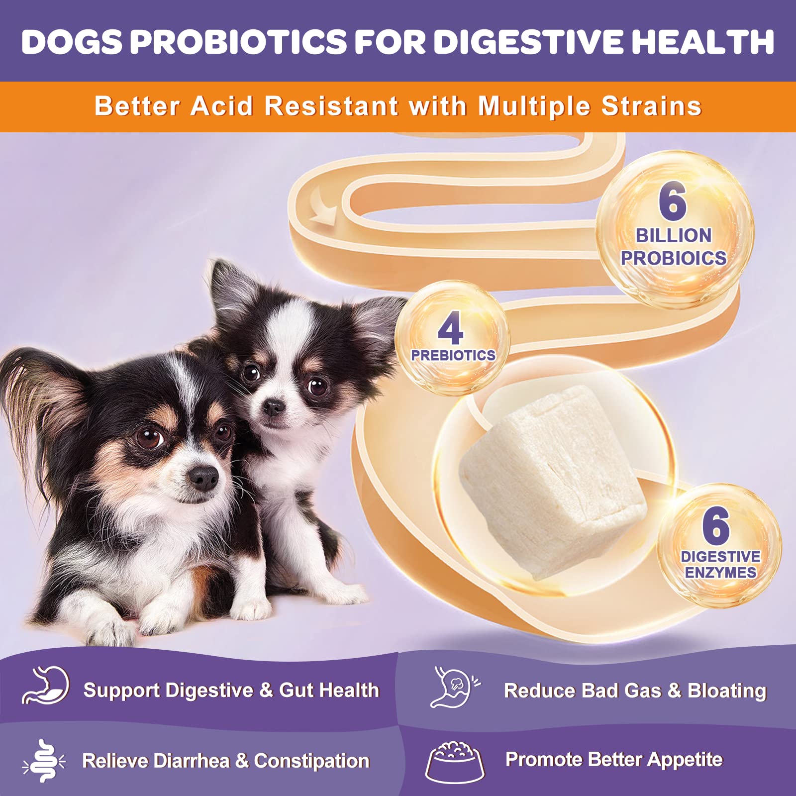 Nature Target freeze-dried dog probiotics bites with strong shelf-stable protection.