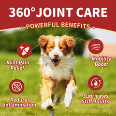 Nature Target glucosamine for dogs jar highlights anti-inflammatory joint care