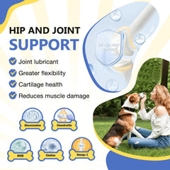 Omega-3 and joint ingredients for comfortable movement in dogs.
