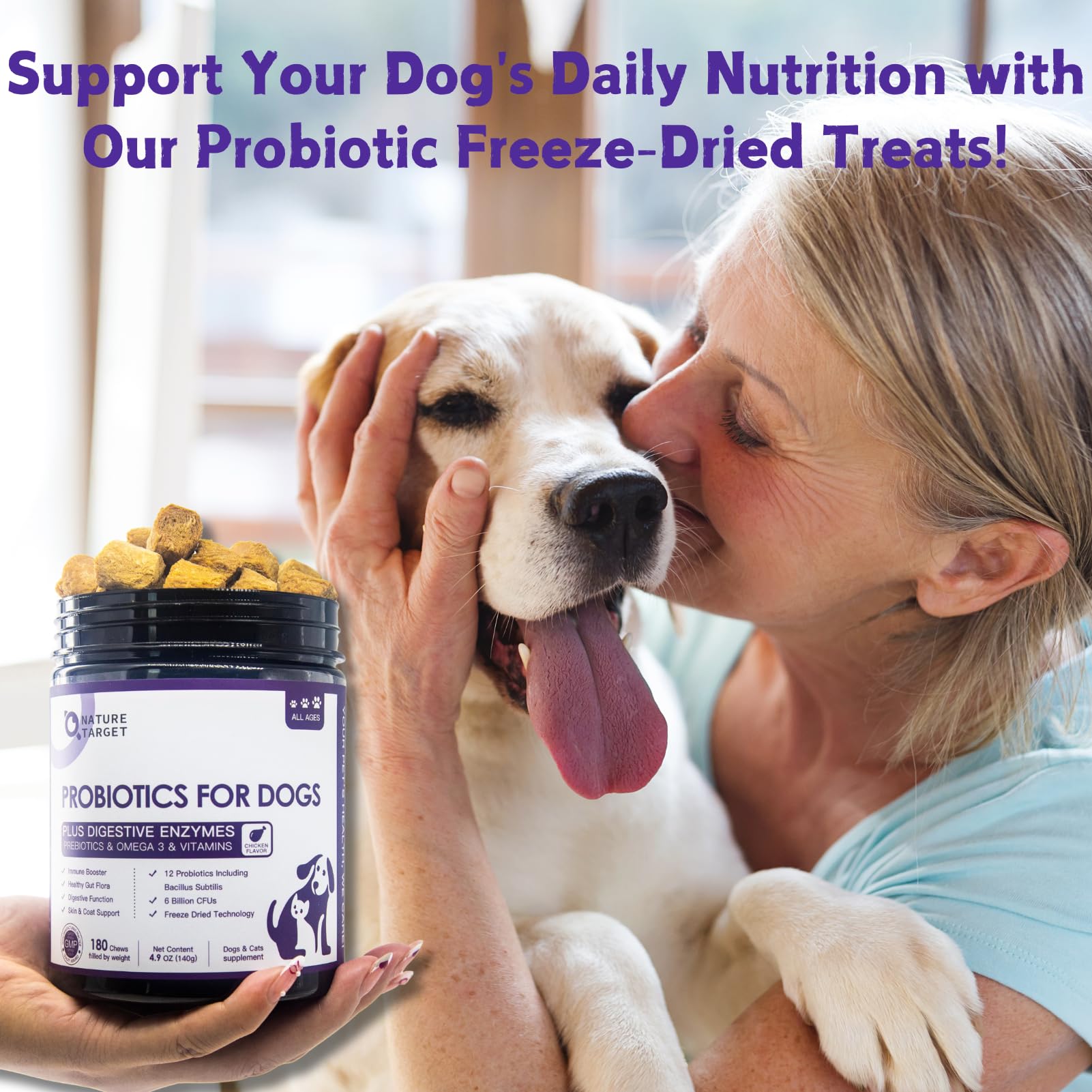 Nature Target treats suitable for all dog sizes and breeds.