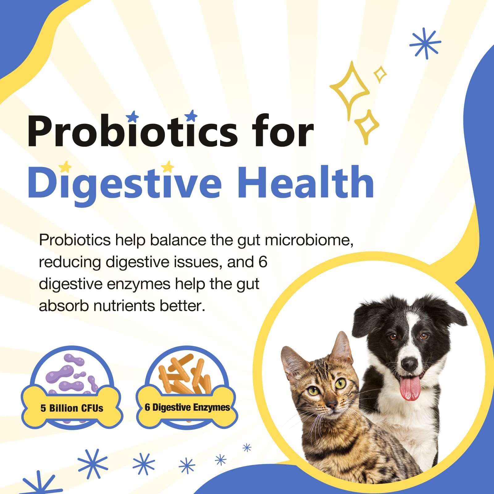 Nature Target probiotics and enzymes support canine digestion.