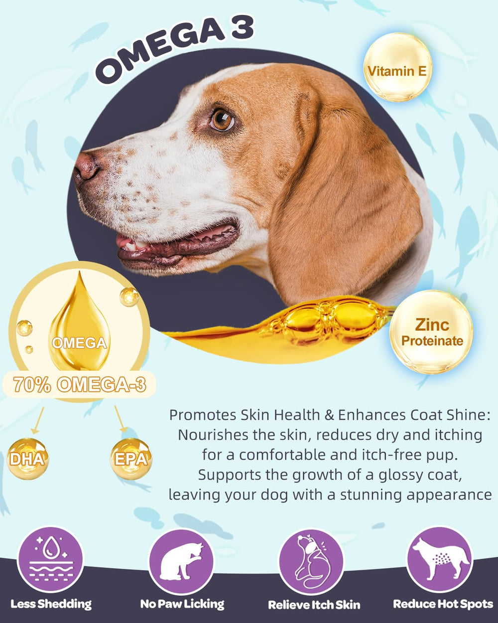 NATURE TARGET dog probiotics show 12 strains, prebiotics, and enzymes for gut health.