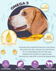 NATURE TARGET dog probiotics show 12 strains, prebiotics, and enzymes for gut health.