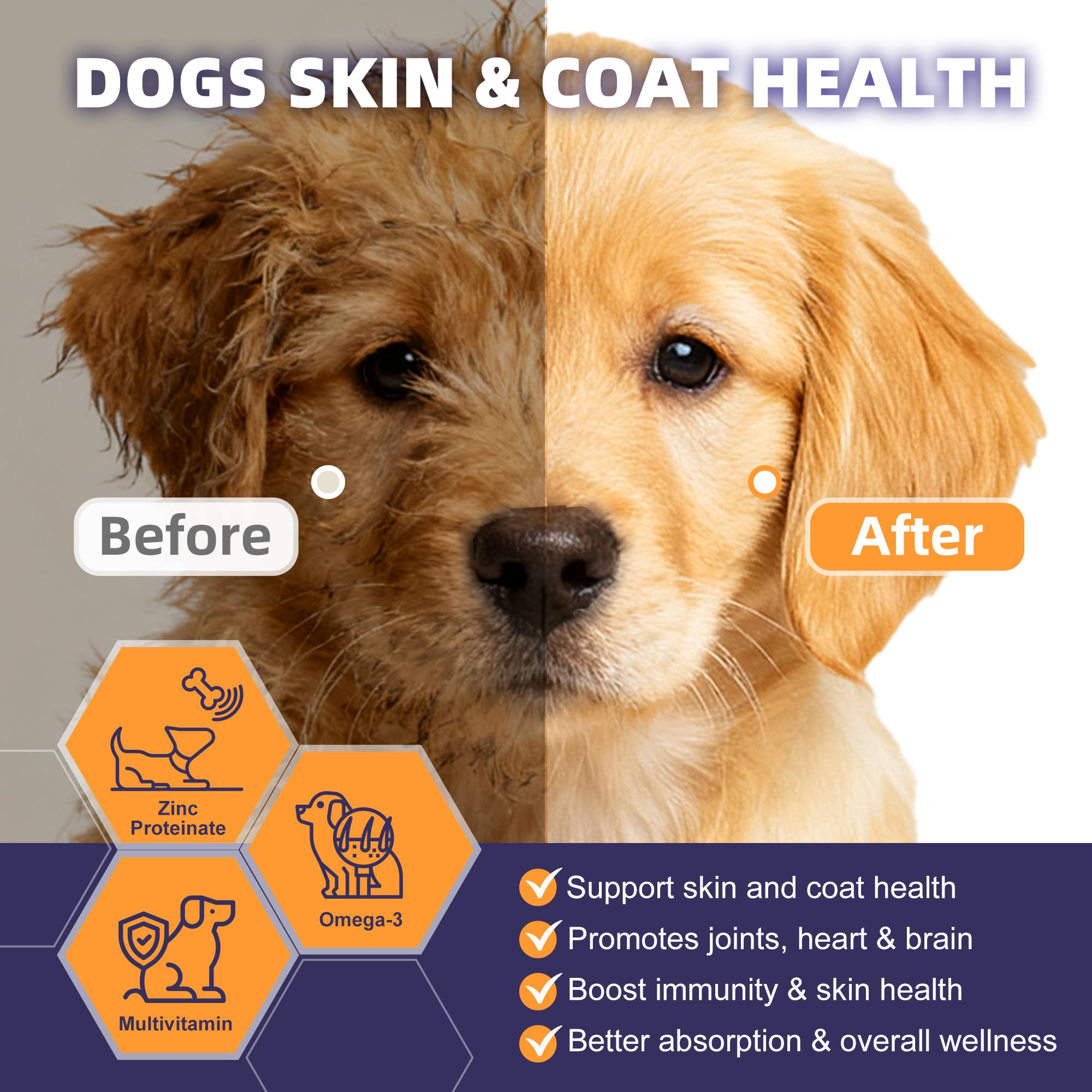Chelated zinc in Nature Target dog probiotics for efficient absorption
