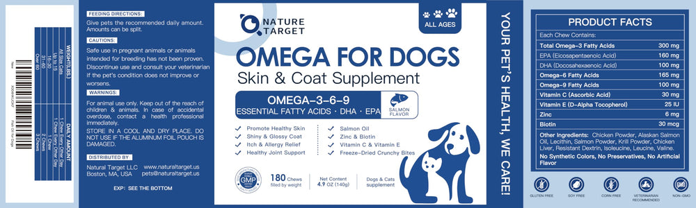 Nature Target real salmon flavor loved by picky dogs.