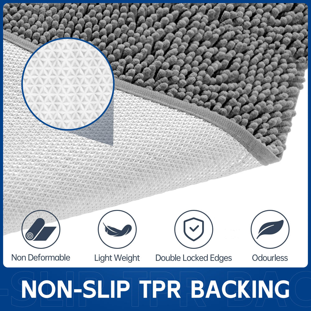 Naturei chenille indoor outdoor doormat suitable for entryways and porches.