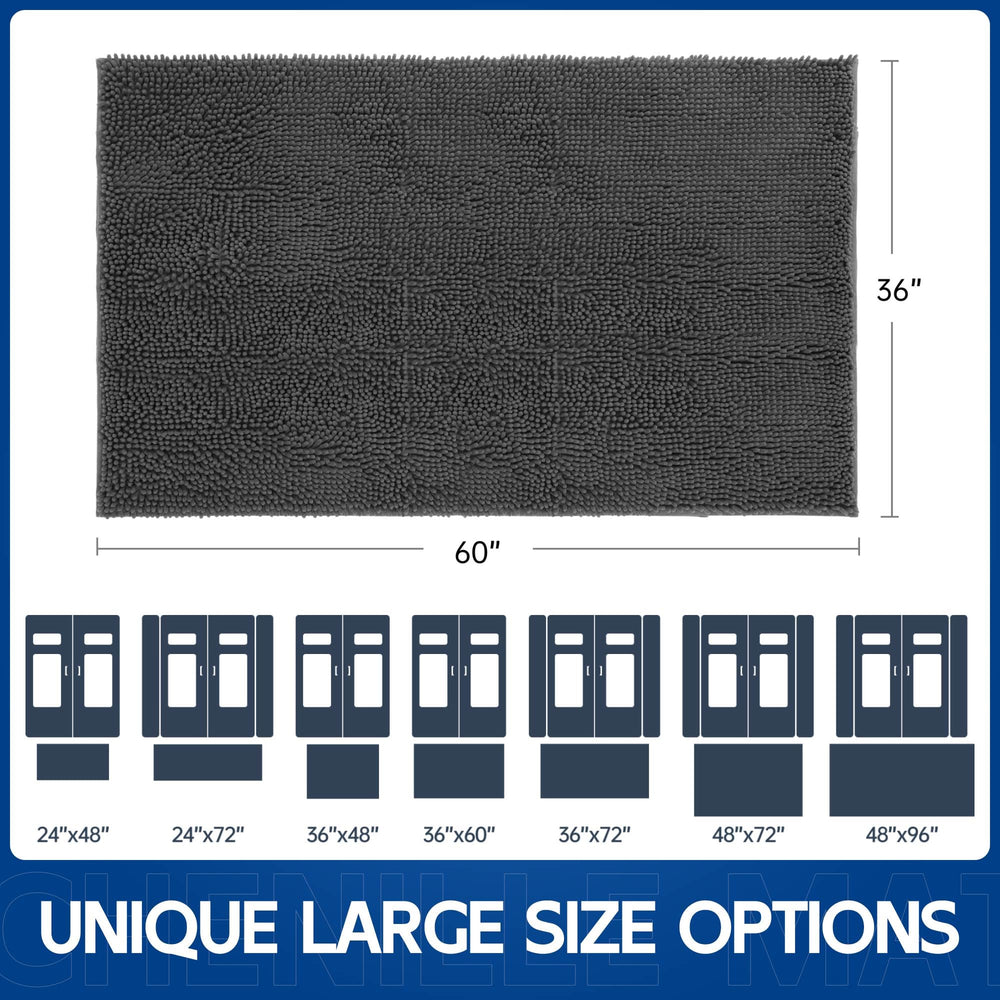 Naturei chenille soft foot mat adds warmth and comfort under paw steps.