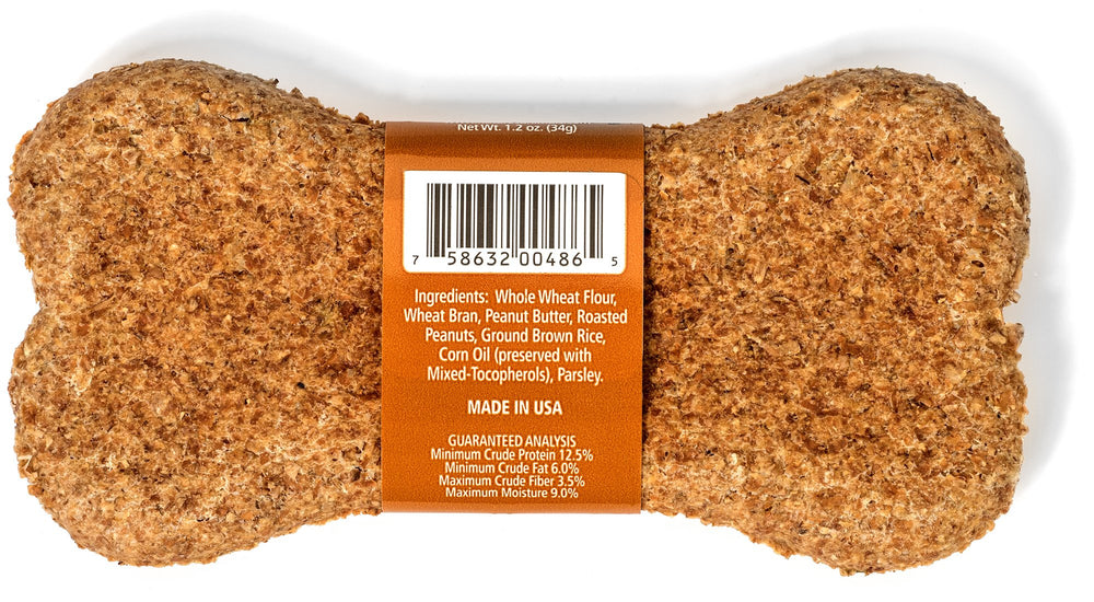 Biscuits with wheat flour and peanut butter for dogs.