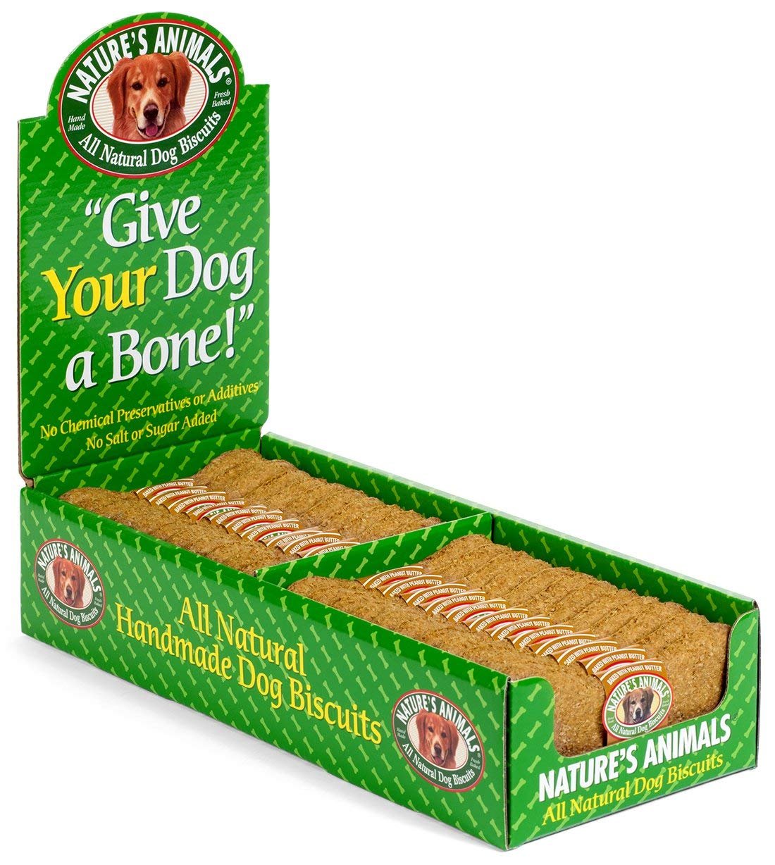Nature's Animals Original Bakery Biscuits pack, crunchy all-natural dog treats.