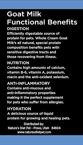 Nature's Diet goat milk being mixed with water for a smooth liquid