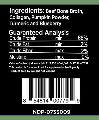 Nature's Diet Bone Broth supports digestion with probiotic-rich nutrition.