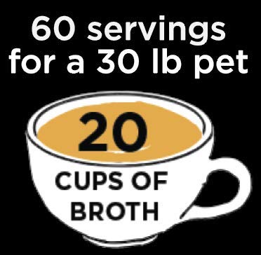Nature's Diet Pet enjoying a meal enriched with bone broth.