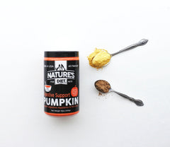 Nature's Diet pumpkin powder puree readiness offers a tasty lickable treat option.