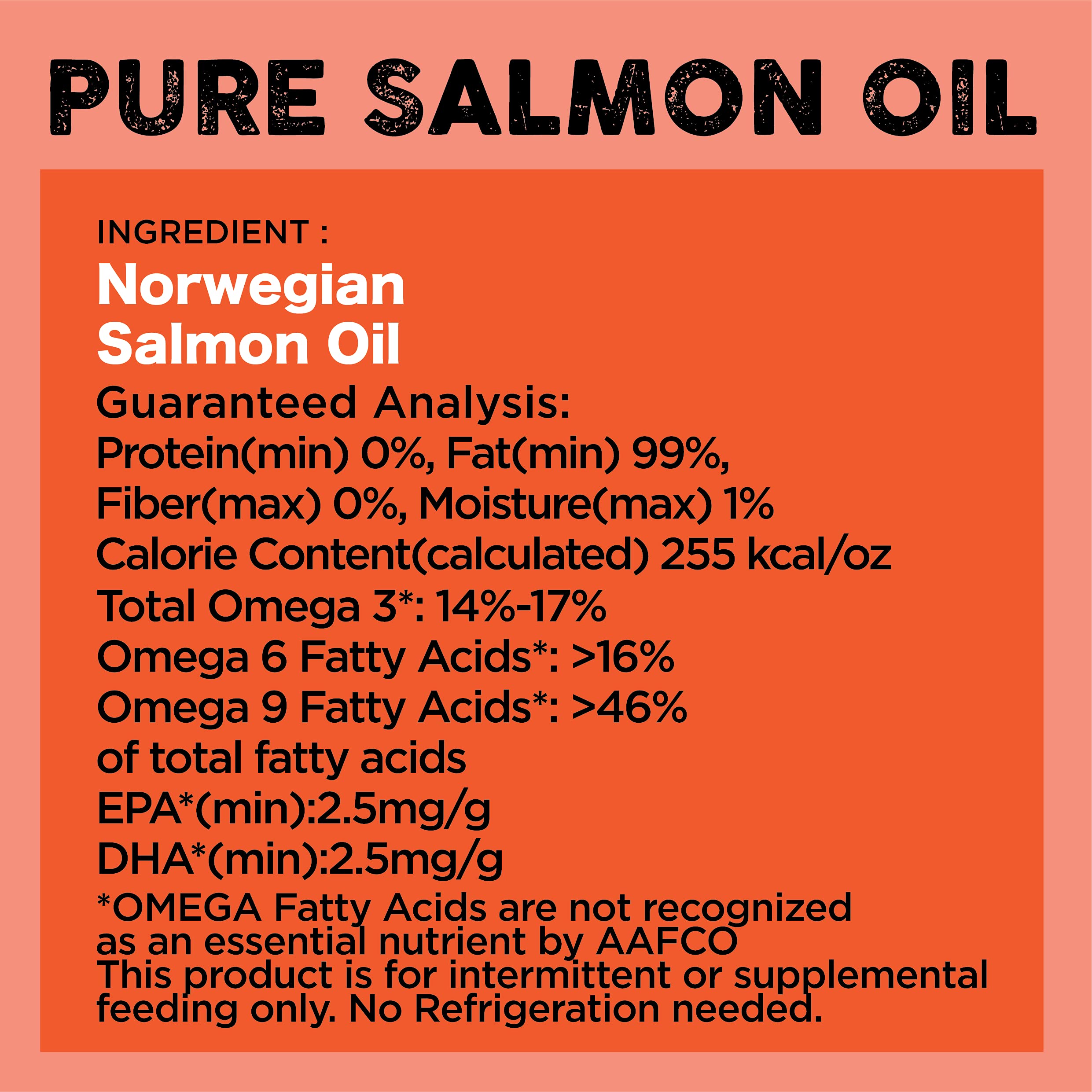 Nature's Diet Salmon Oil natural color from fish oil, no artificial dyes.