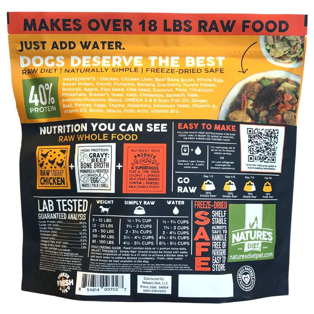 Nature's Diet Simply Raw rehydrated serving image for quick, wholesome meals.