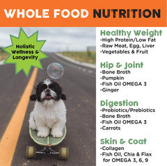 Nature's Diet Simply Raw being rehydrated for a quick, fresh-feeling dog meal.
