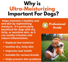 Manuka honey drop emphasizing moisturizing properties for fur.