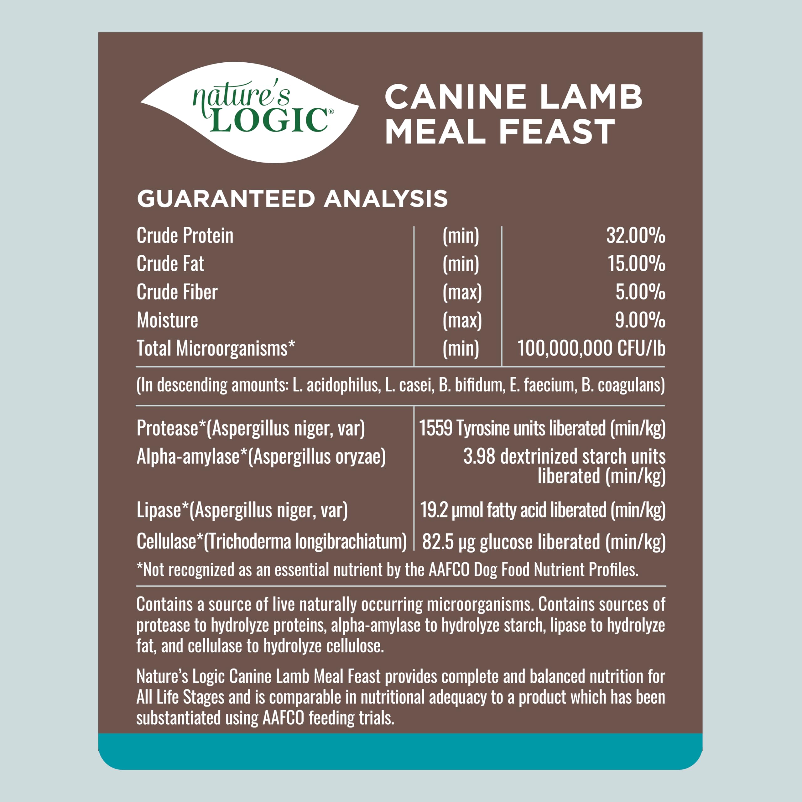Packaging of NATURE'S LOGIC allergen-free formula highlighting absence of common triggers.