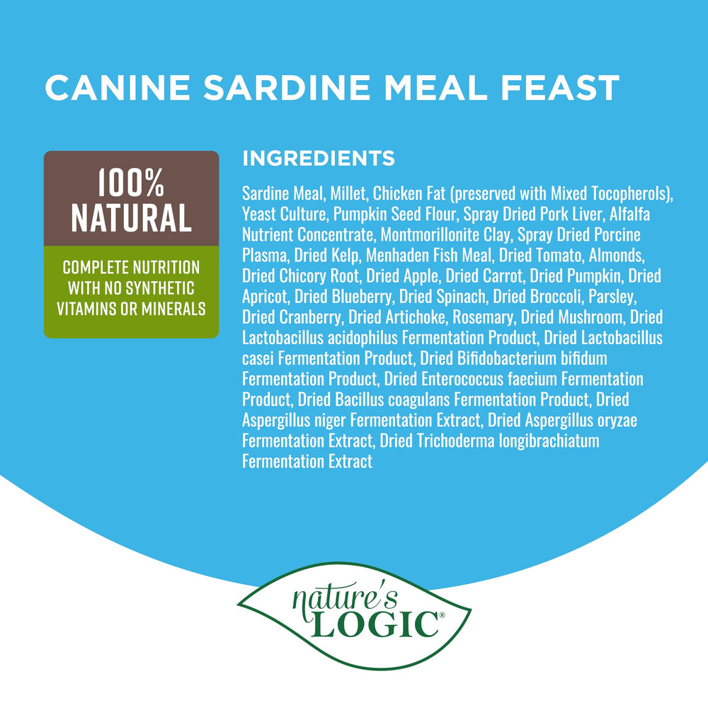 Nature's Logic allergen-free formula is gentle on sensitive stomachs