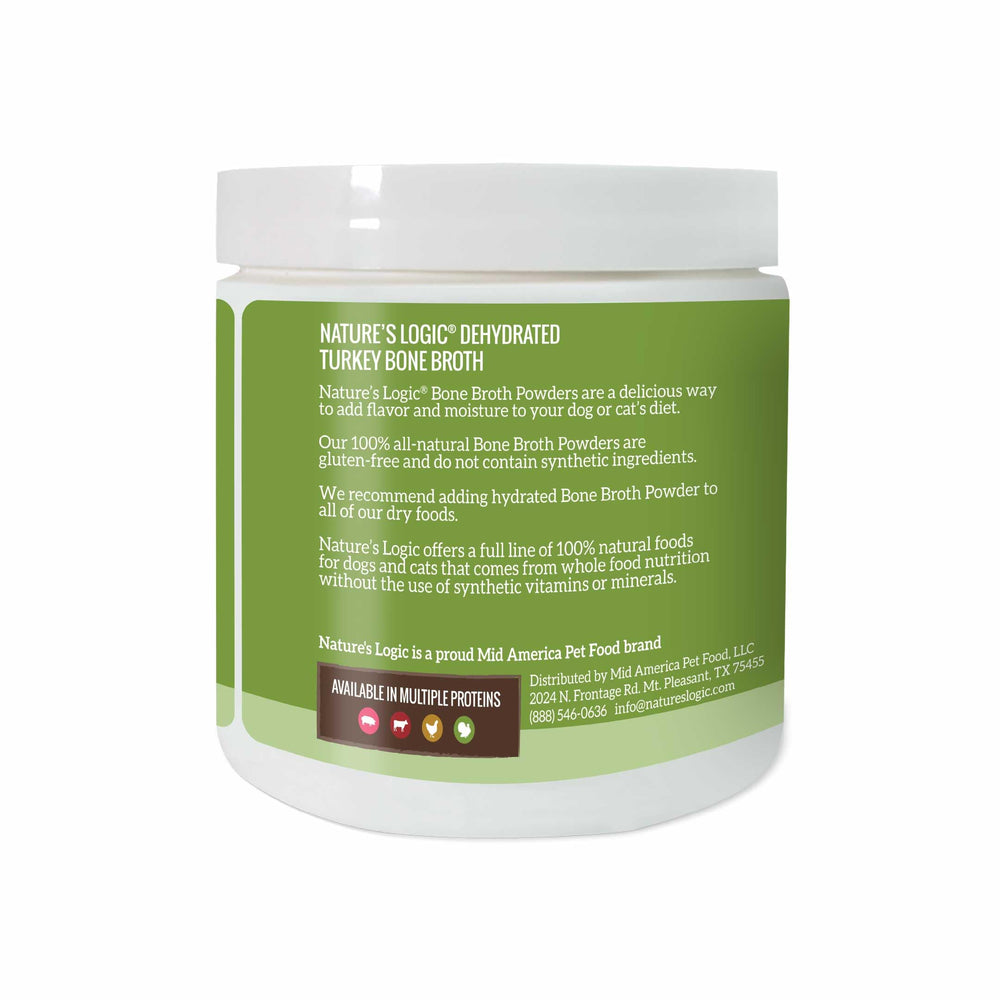 Nature's Logic Bone Broth Powder highlights savory aroma as a meal topper