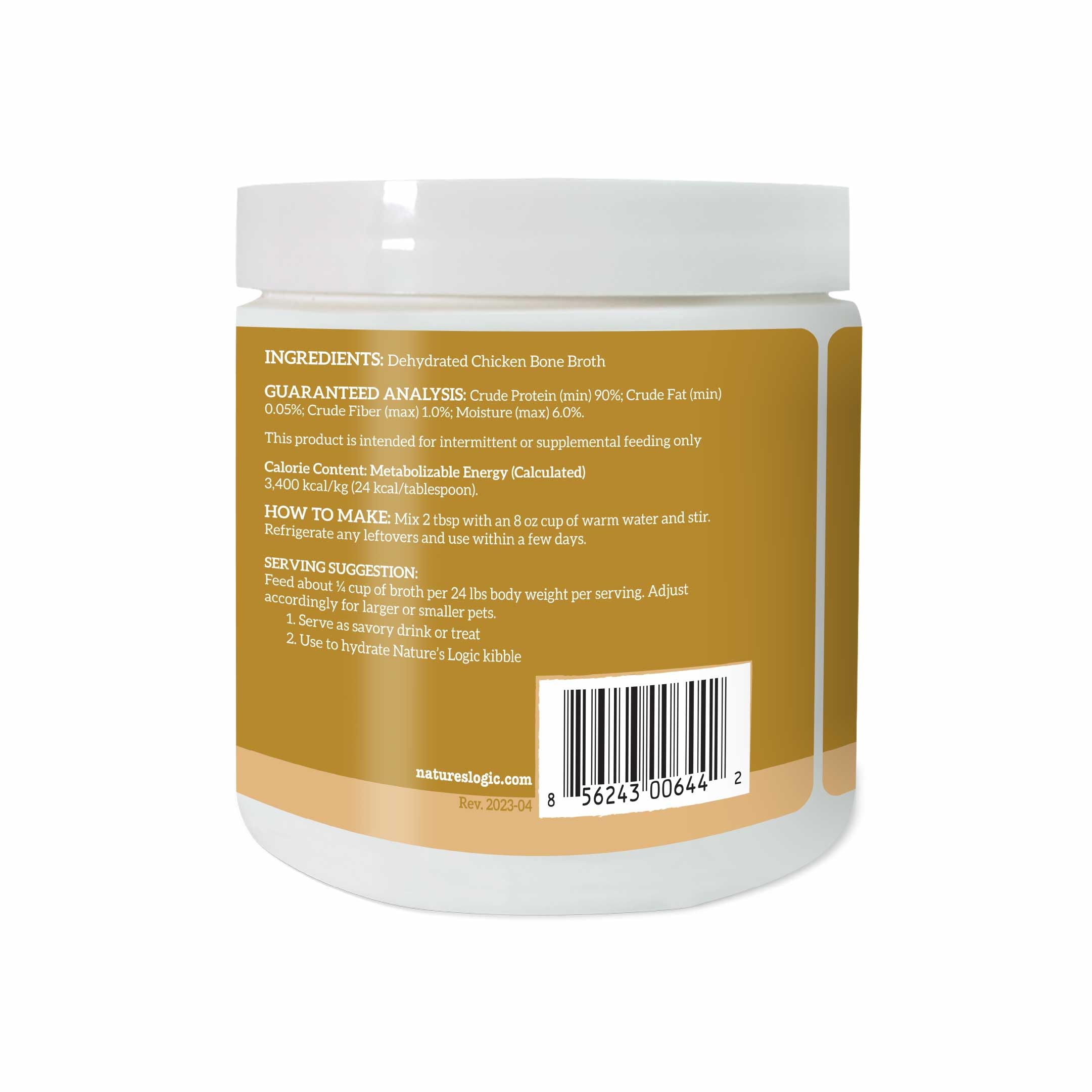 Nature's Logic bone broth powder used as a flavor boost on kibble.
