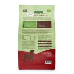 Nature's Logic Grain-Free Beef Meal Feast kibble pouring to emphasize grain-free bites.