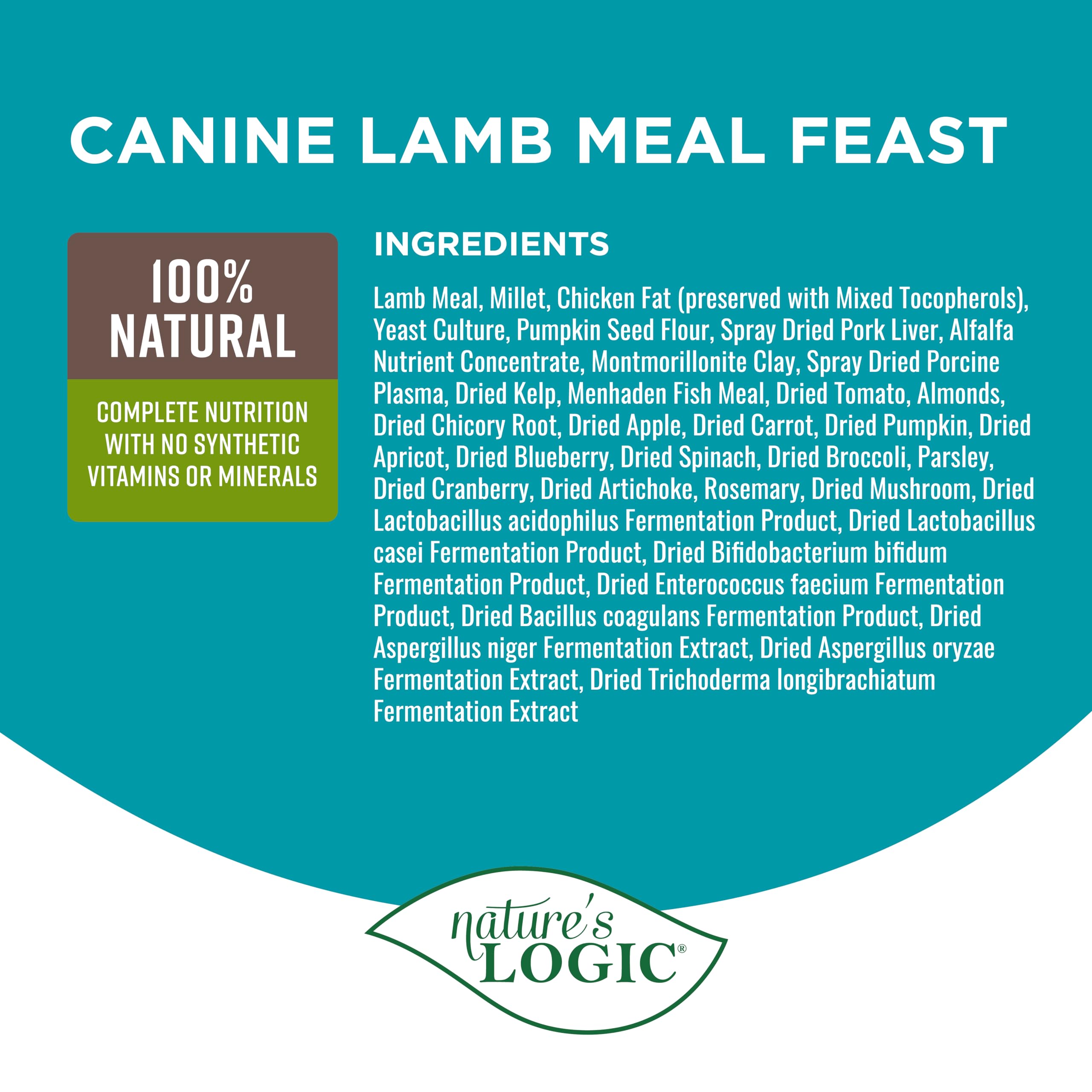 Illustration of probiotic coating on NATURE'S LOGIC kibble for digestion support.