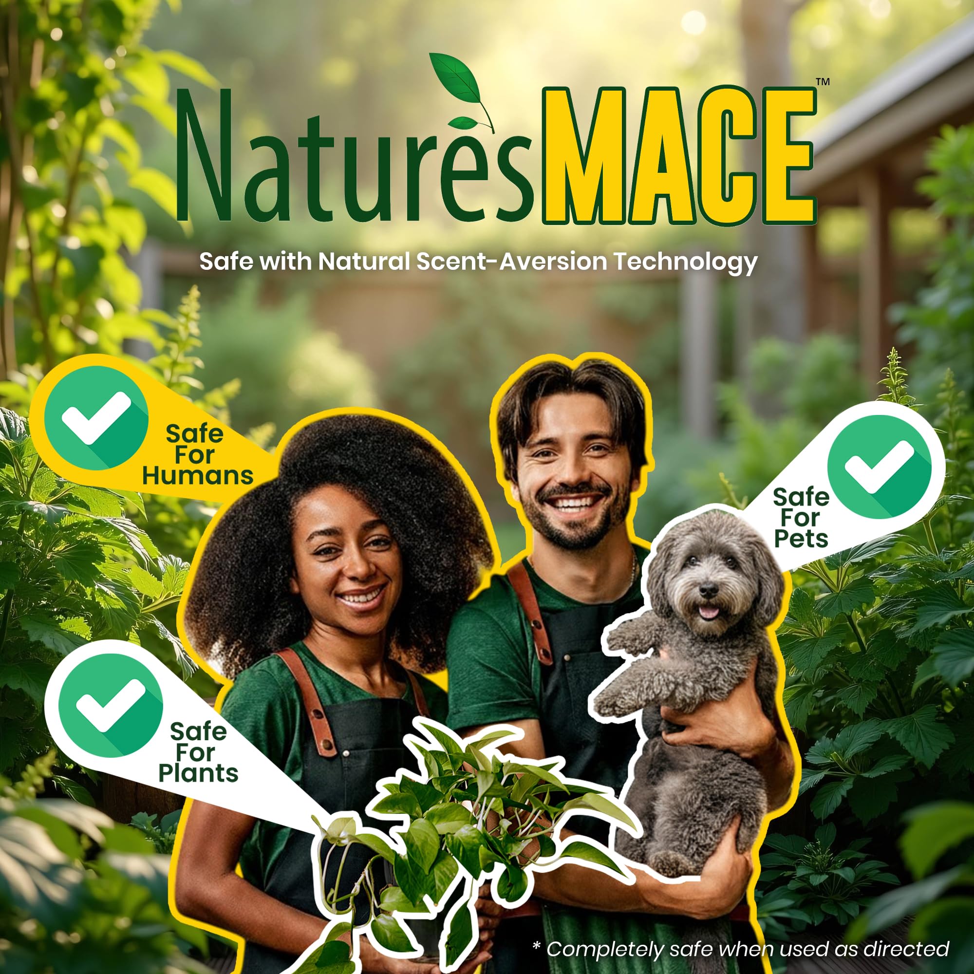 Nature's MACE Dog Mace family-friendly formula suitable for yards near children.