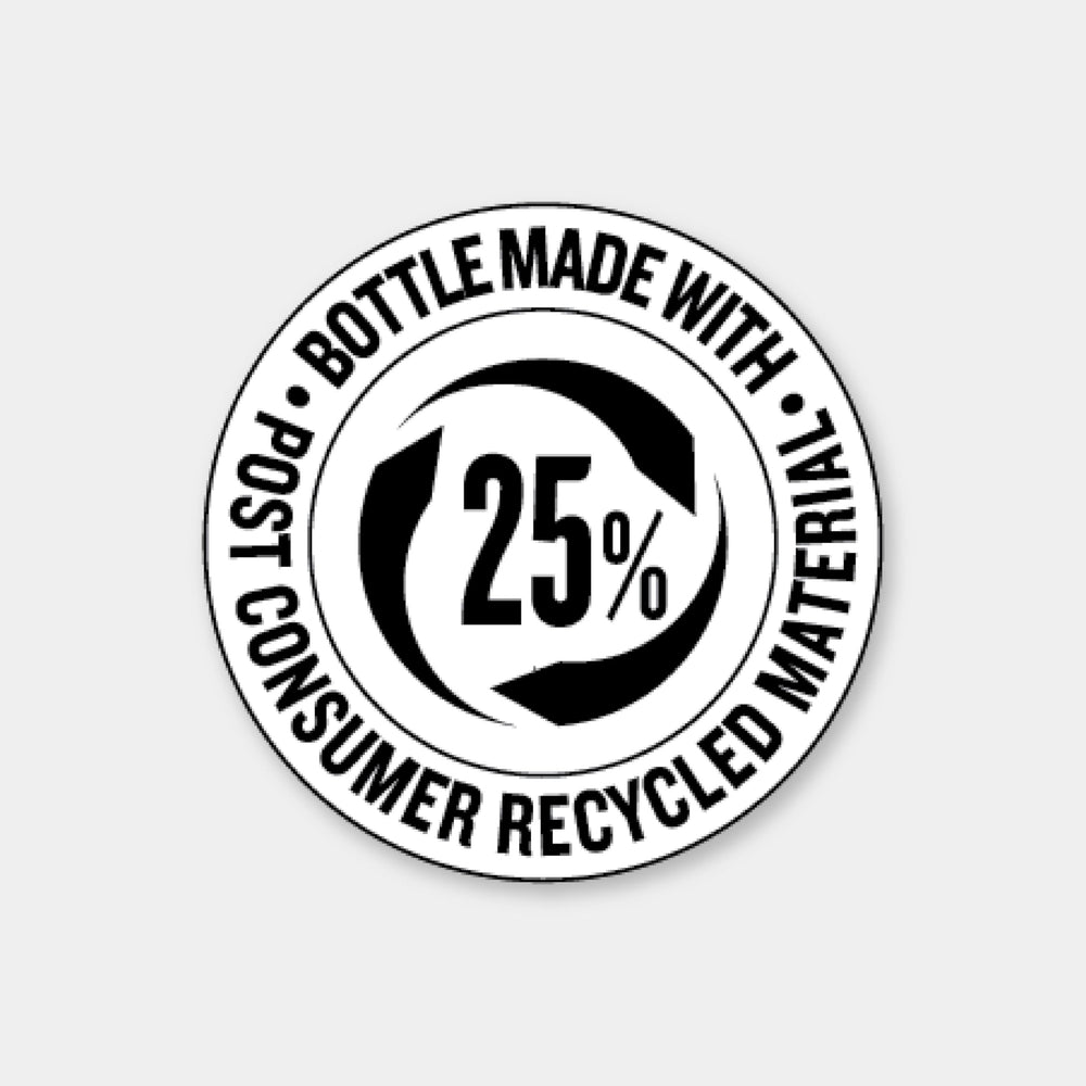 Nature’s Miracle 25% post-consumer recycled bottle highlights eco-friendly packaging.