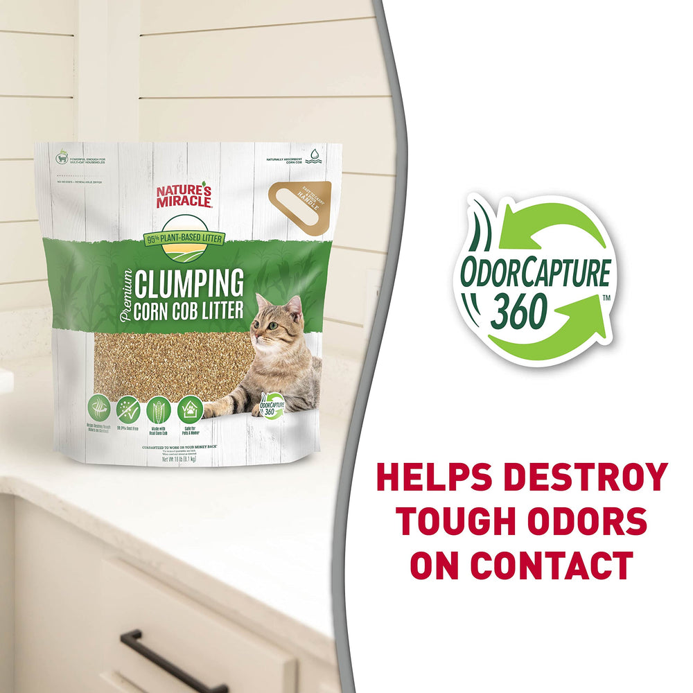 Nature's Miracle 99.9% dust-free claim highlighted on packaging.