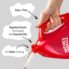Indoor training scene shows cat area addressed after application