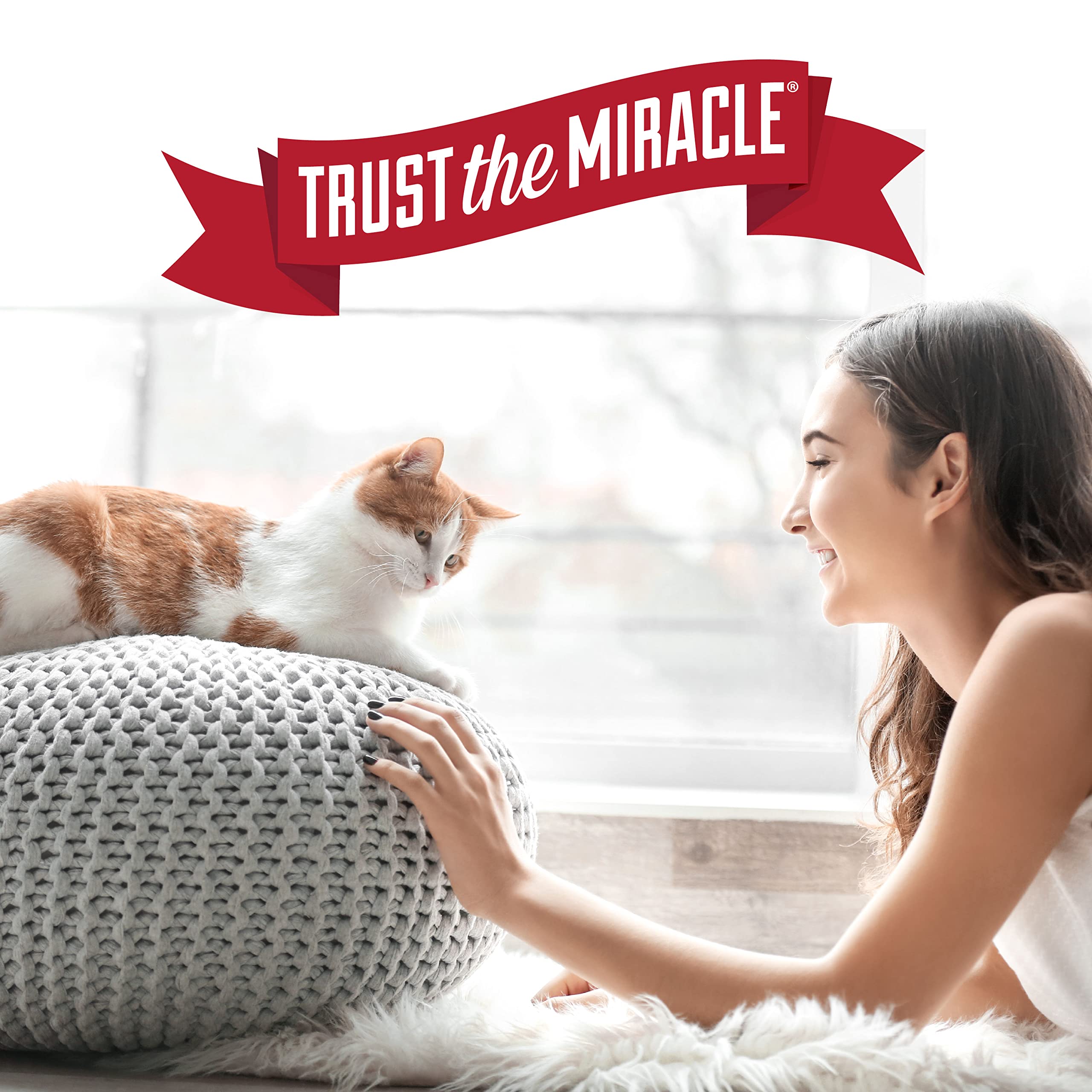 Trusted Nature’s Miracle brand badge highlighting decades of pet care