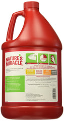 Nature’s Miracle Advanced Stain & Odor Eliminator bottle pour demonstrates easy application for quick cleanups.