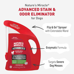 Nature's Miracle Flip & Go sprayer demonstrates precise spray coverage