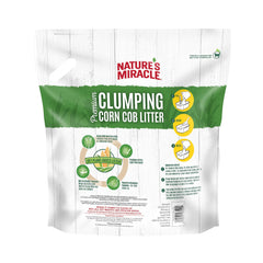 Nature's Miracle corn cob litter close-up highlighting the heat-processed natural base.