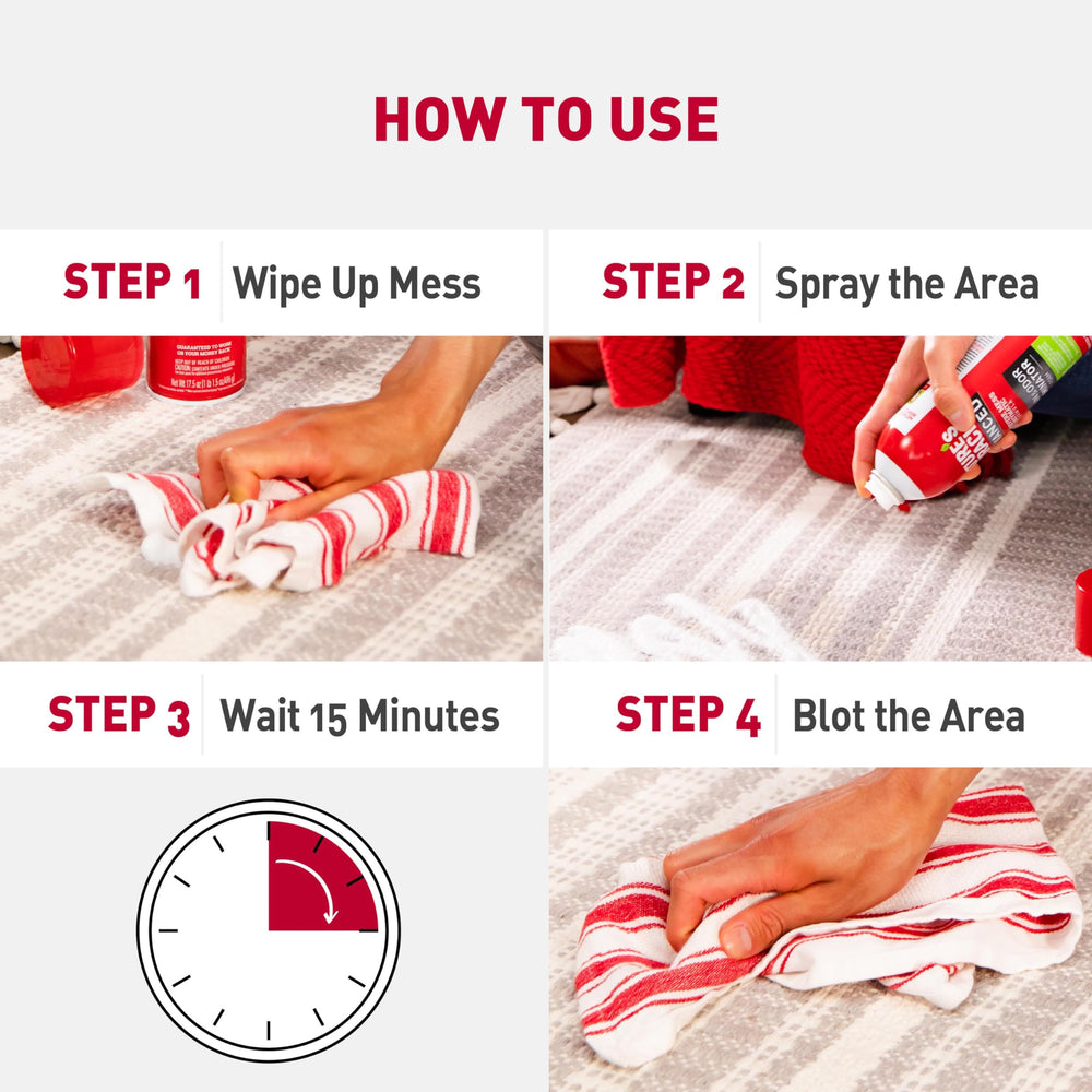 Nature's Miracle helps discourage re-soiling by removing odor from tough messes