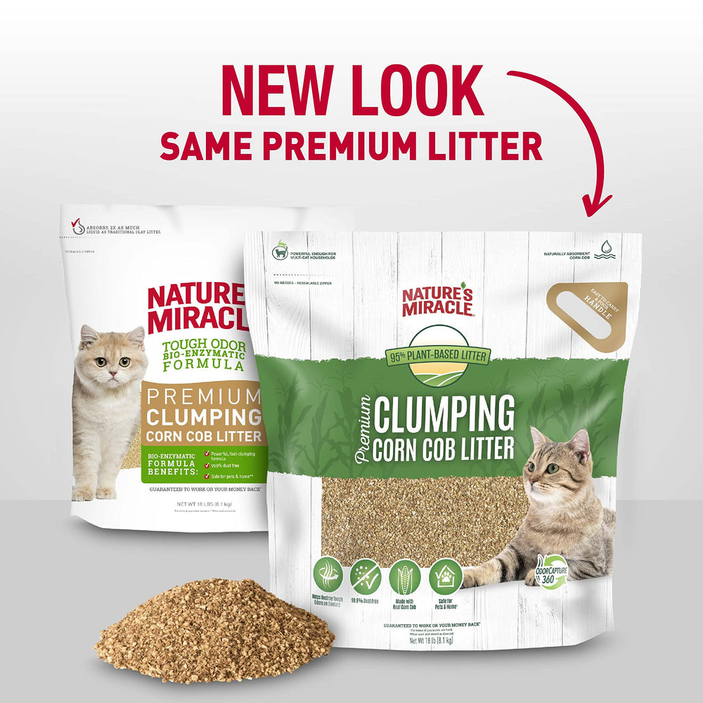 Nature's Miracle easy pour handle aids quick refills and convenient use.