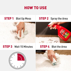 Nature's Miracle pet-safe cleaning label with directions for safe use