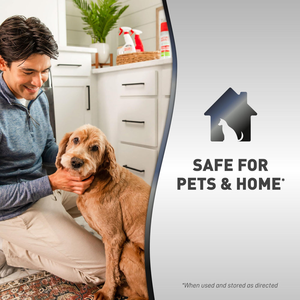 Nature’s Miracle pet-safe spray for use around treated home areas.