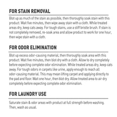 Nature's Miracle Set-In Stain Destroyer oxygen formula dissolves tough stains and odors.
