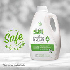 Nature's Miracle Simply foaming action demonstrates effective cleaning on organic messes.