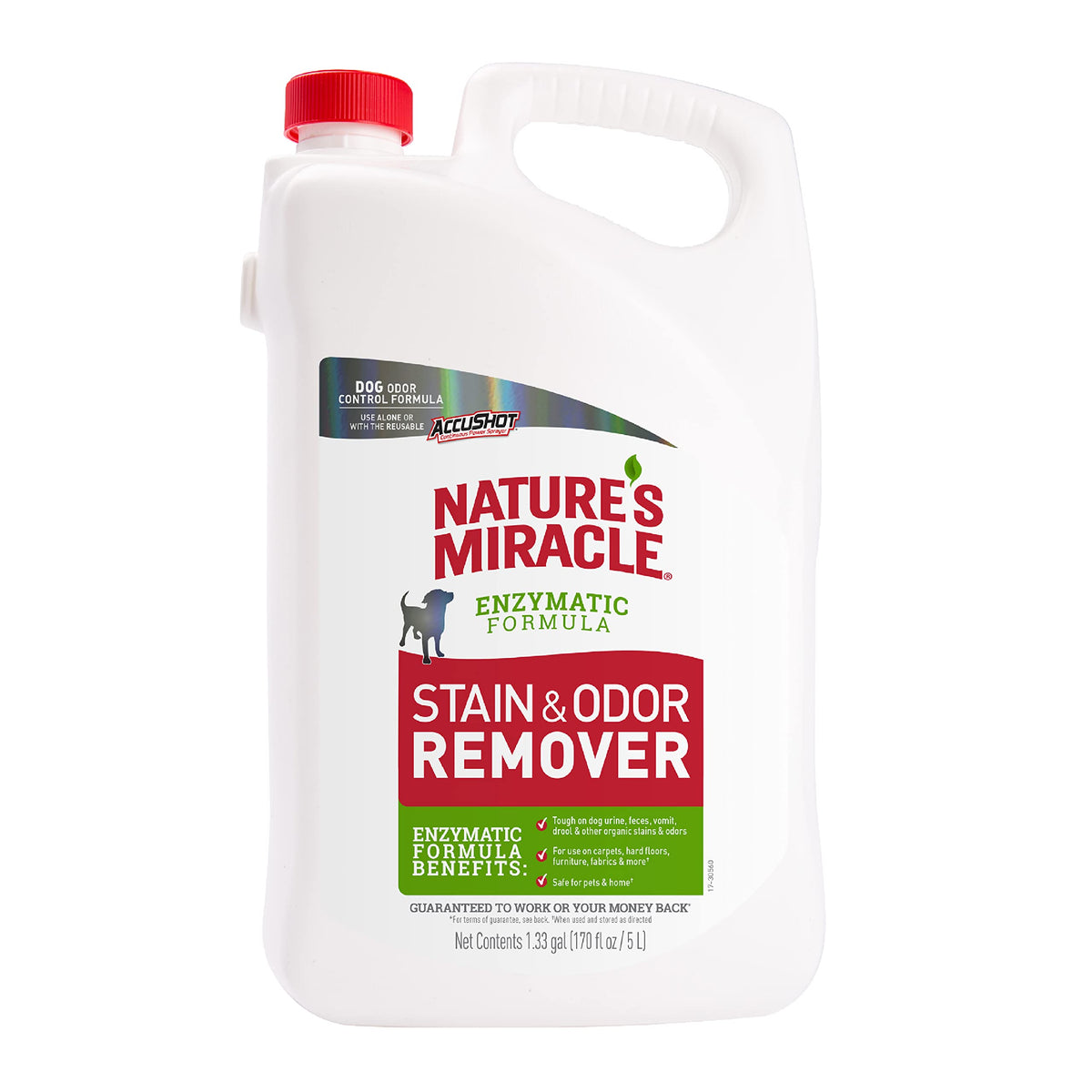 Nature’s Miracle Stain & Odor Remover bottle for enzymatic pet mess cleanup